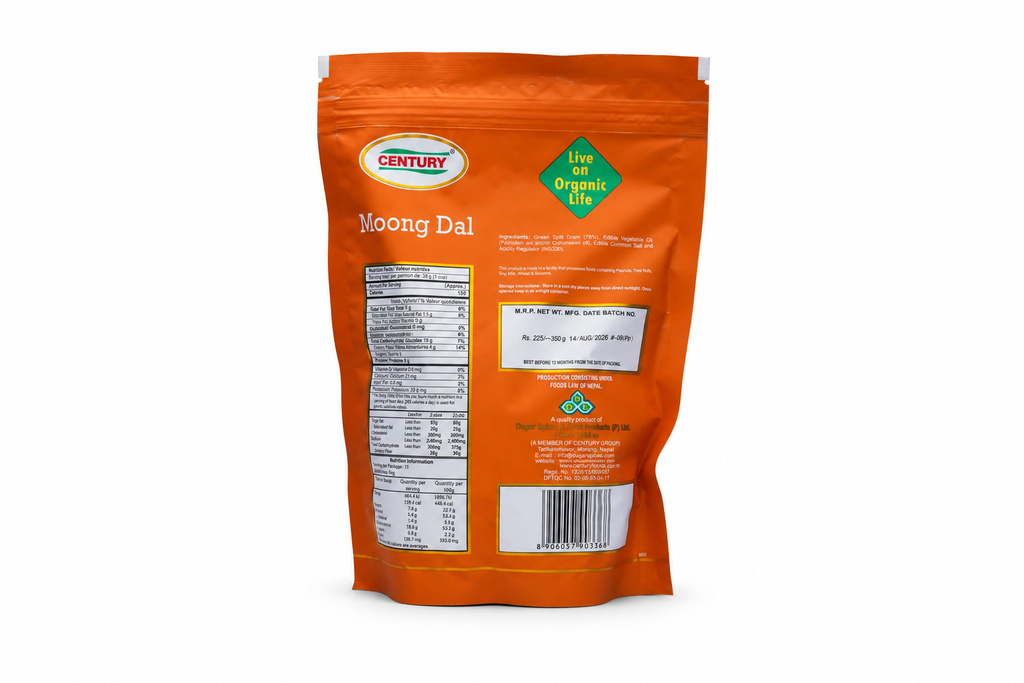 CENTURY MOONG DAL POUCH 350GM